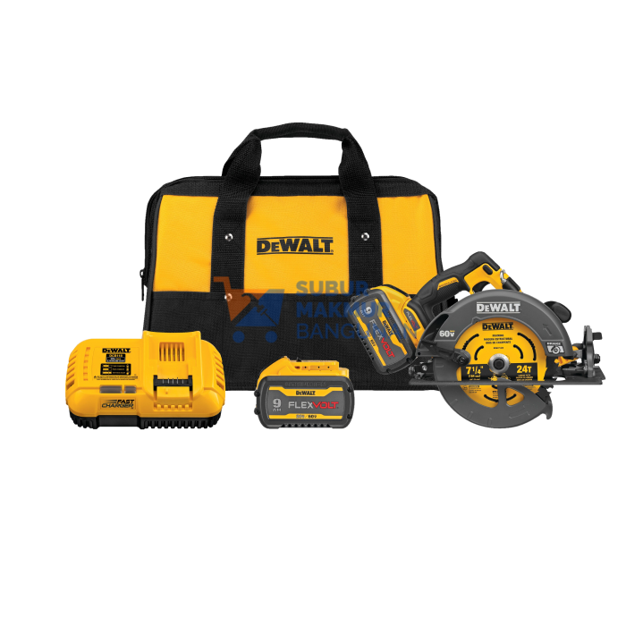 DEWALT DCS578X2-KR Mesin Gergaji Cordless XR FLEXVOLT Brushless Circular Saw 60V 9AH
