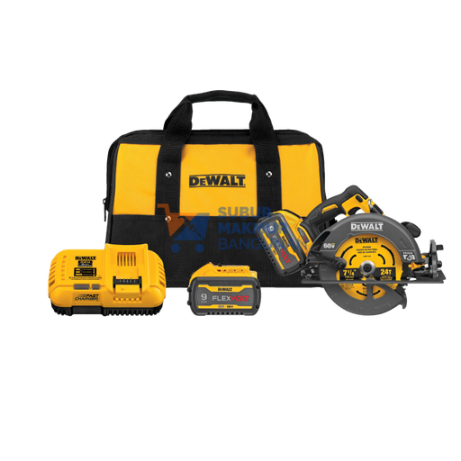 [DEWALT-DCS578X2-KR] DEWALT DCS578X2-KR Mesin Gergaji Cordless XR FLEXVOLT Brushless Circular Saw 60V 9AH